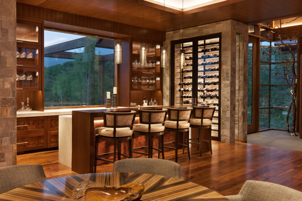 Mountain Ranch Wine Room - Living Design Studios